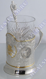 Серебряный чайный набор «Георгий Победоносец»