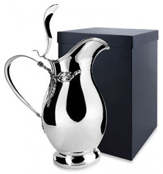 Серебряный кувшин «Листья» с крышкой