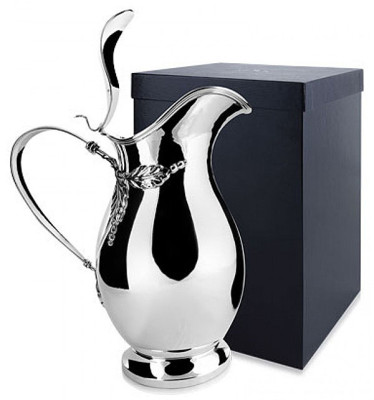 Серебряный кувшин «Листья» с крышкой