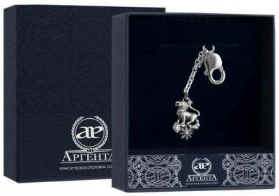 Серебряный брелок «Зодиак-Лев»