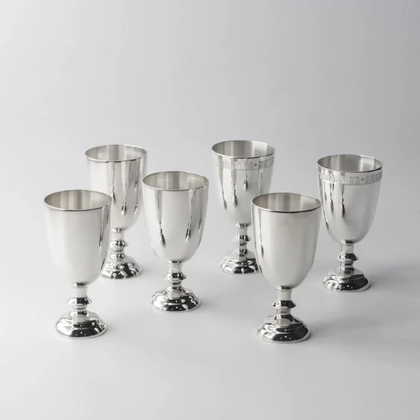 089НБ00801 Набор серебряных рюмок №1 из 6 предметов