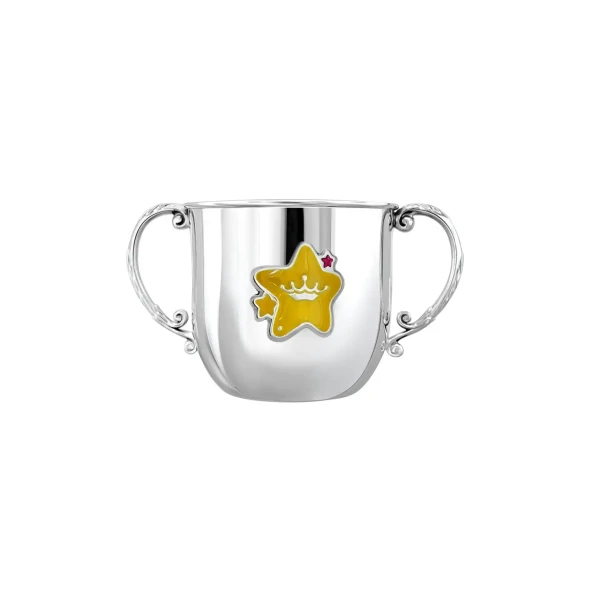 616НБ05808 Набор детского серебра с поильником «Звезда» для девочки