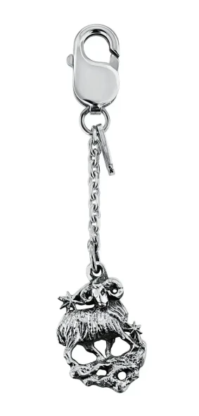 1115БР15806 Серебряный брелок «Зодиак-Овен»
