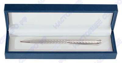 3407950891-3 Серебряная шариковая ручка в подарочном футляре