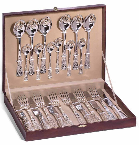 6023 Серебряный столовый набор «Стиль» на 6 персон