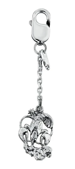 1116БР15806 Серебряный брелок «Зодиак-Рак»