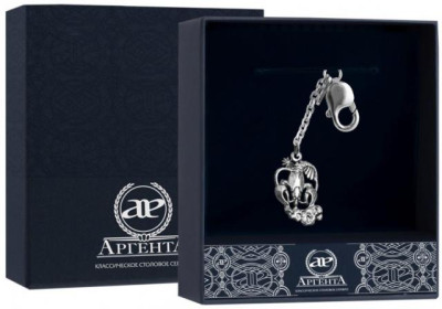 Серебряный брелок «Зодиак-Рак»