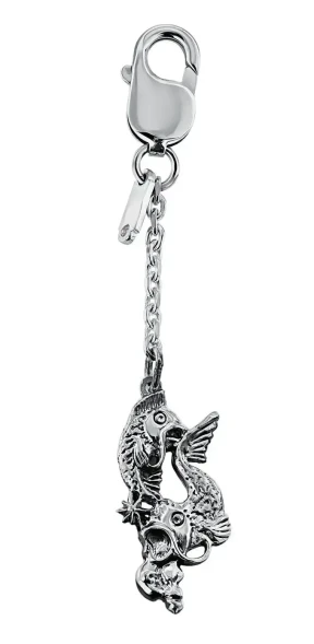 1117БР15806 Серебряный брелок «Зодиак-Рыбы»