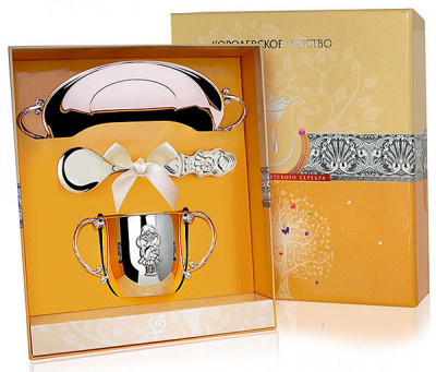 443НБ05801 Набор детского серебра «Малышка» с поильником