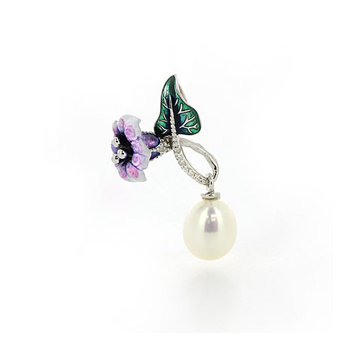 03-01061 Серебряный шарм-подвеска «Вьюнок»