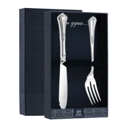 Серебряный набор для рыбы "Фаворит" на 1 персону (2 предмета)