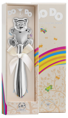 1GI0422D Серебряная погремушка «Мишутка»