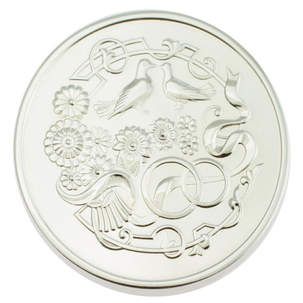 3402029256ф Серебряная монета «Совет да любовь» с золочением