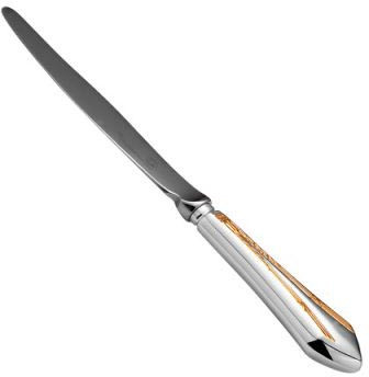 930709-1 Серебряный десертный нож «Элегант» с золочением