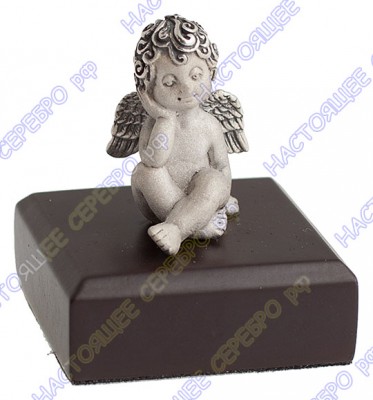 991646-д Серебряная миниатюра «Ангел» в подарочном футляре