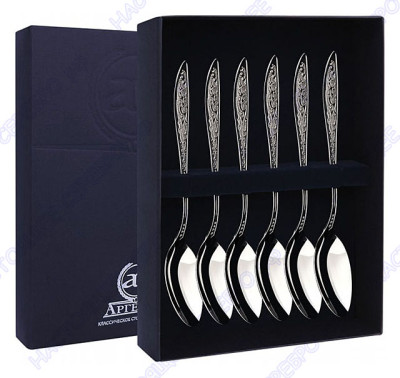 Серебряный набор чайных ложек «Морозко»