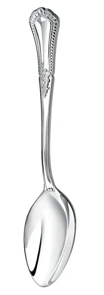 192НБ02801_синий Серебряный десертный набор "Фаворит" на 1 персону (3 предмета)