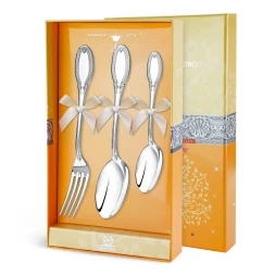 Набор детских серебряных столовых приборов «Император»