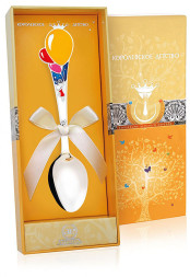 Серебряная детская ложка «Мечта» с эмалью