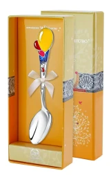 Серебряная детская ложка «Мечта» с эмалью