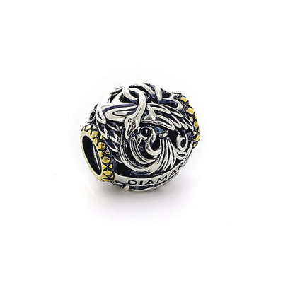 05-0304 Серебряный шарм-подвеска «Гуси-лебеди»