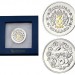 3402029247ф Серебряная монета «Кожаная свадьба 3 года» с золочением в подарочном футляре