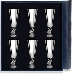 Набор серебряных рюмок «Рыбка» из 6 предметов