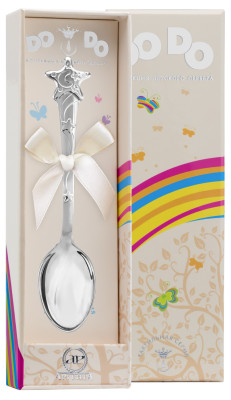 353ЛЖ05001 Серебряная детская ложка «Звезда»