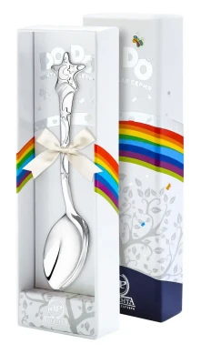 Серебряная детская ложка «Звезда»