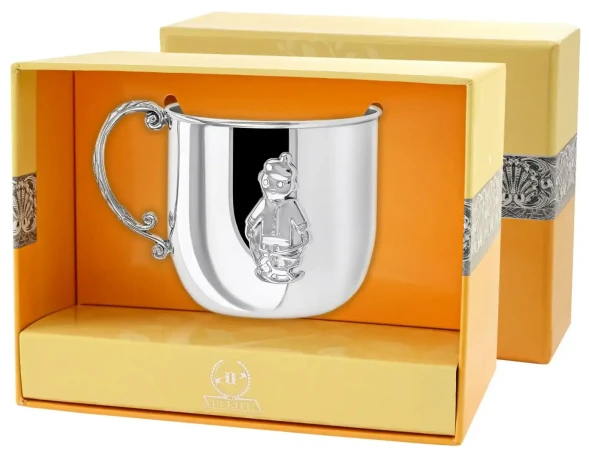 007КР05801 Серебряная детская кружка «Мальчик»