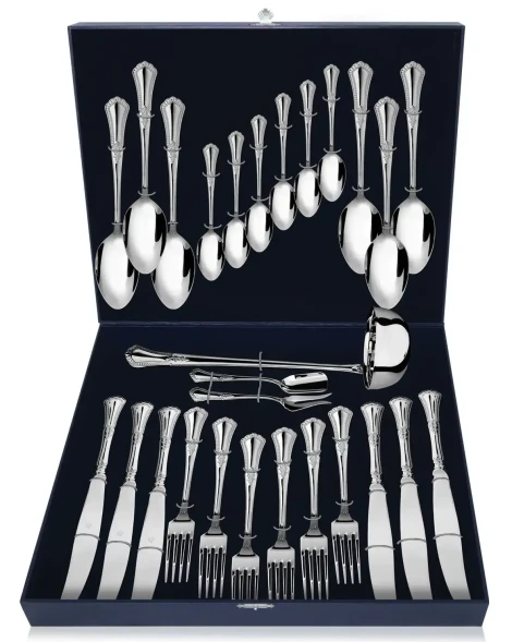 200НБ01801 Серебряный столовый набор с половником «Фаворит» 27 предметов