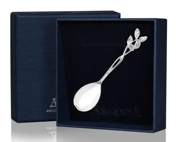 596СЛ00806/Л Серебряная ложка к солонке «Охотничья»