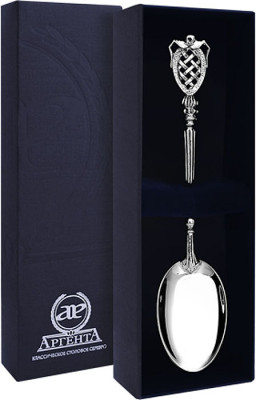 121ЛЖ03001 Серебряная чайная ложка «Меценат»