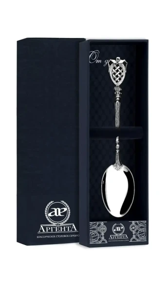 121ЛЖ03801 Серебряная чайная ложка «Меценат»