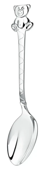370ЛЖ05801 Серебряная детская ложка «Медведь»