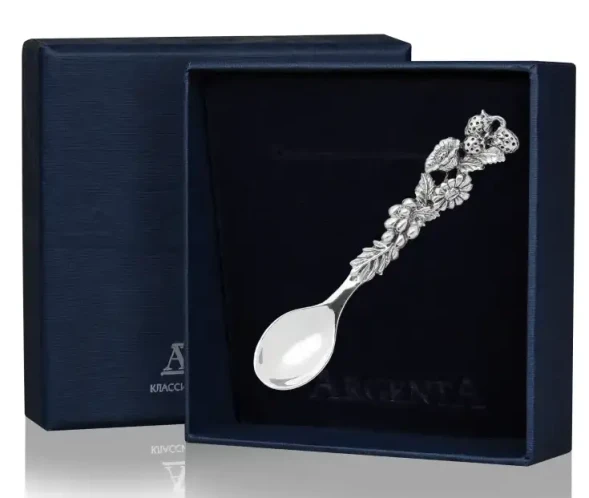 632НБ00806/Л Серебряная ложка для соли «Натюрморт»