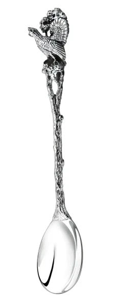 412НБ03801 Серебряный набор для чая «Глухариная охота» с чернением