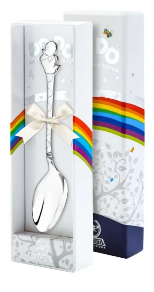 214ЛЖ05801 Серебряная детская ложка «Утенок»