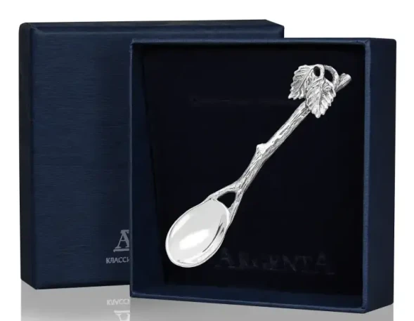 598СЛ00806/Л Серебряная ложка для соли «Зачарованный лес»