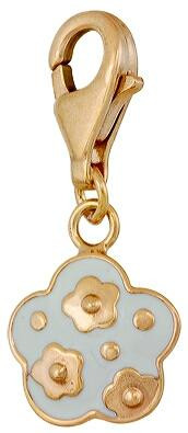 Подвеска с белой эмалью