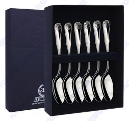 Серебряный набор чайных ложек «Визит»