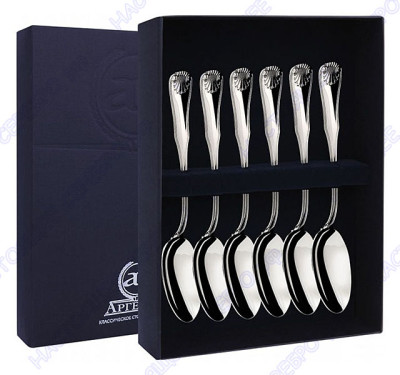 Серебряный набор чайных ложек «Визит»