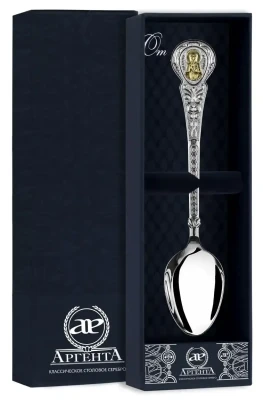 813ЛЖ00802 Серебряная чайная ложка «Матрона»