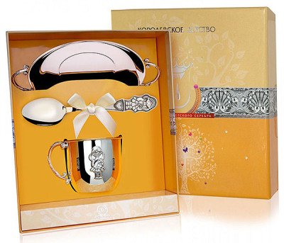 443НБ05801 Набор детского серебра «Девочка» с кружкой