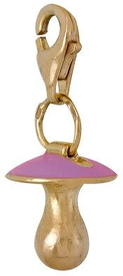 Подвеска «Пустышка» с золочением розовая