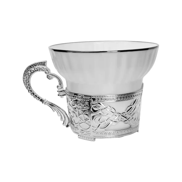 569НБ03801 Серебряный чайный набор «Константин Великий»