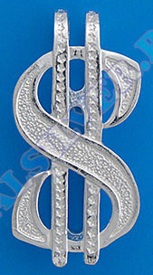 051ЗЖ10801 Серебряный зажим для денег «Доллар»