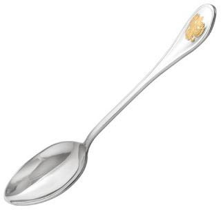930561-1 Серебряная чайная ложка «Отечество» с золочением