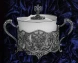 805СХ16806 Серебряная сахарница «Герб» с чернением