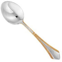 Серебряная кофейная ложка «Элегант» с золочением